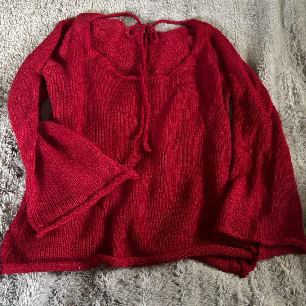 SHEIN Vibrant Red Knit Top